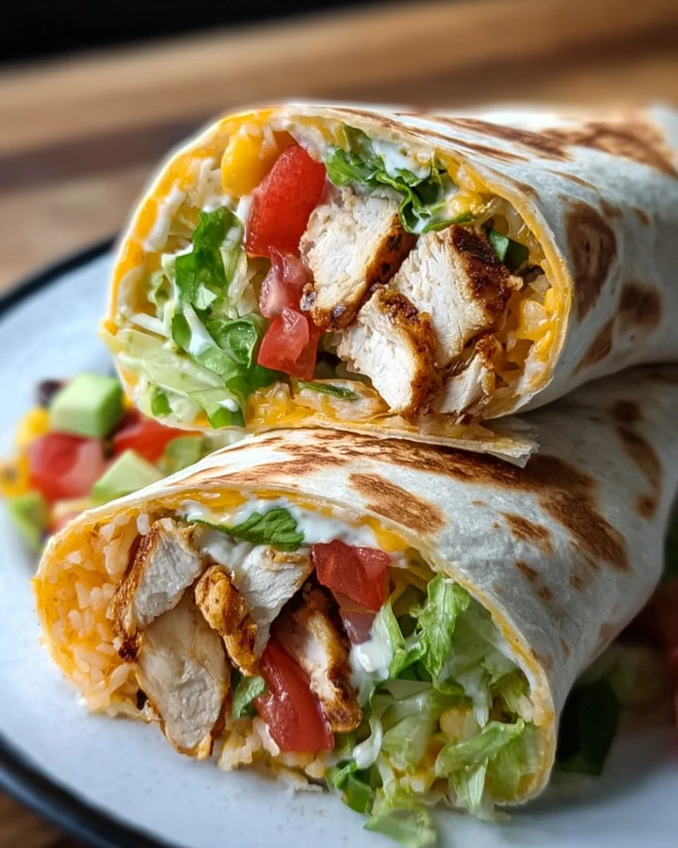 Chipotle Ranch Gegrilltes Hühnchen Burrito Genuss