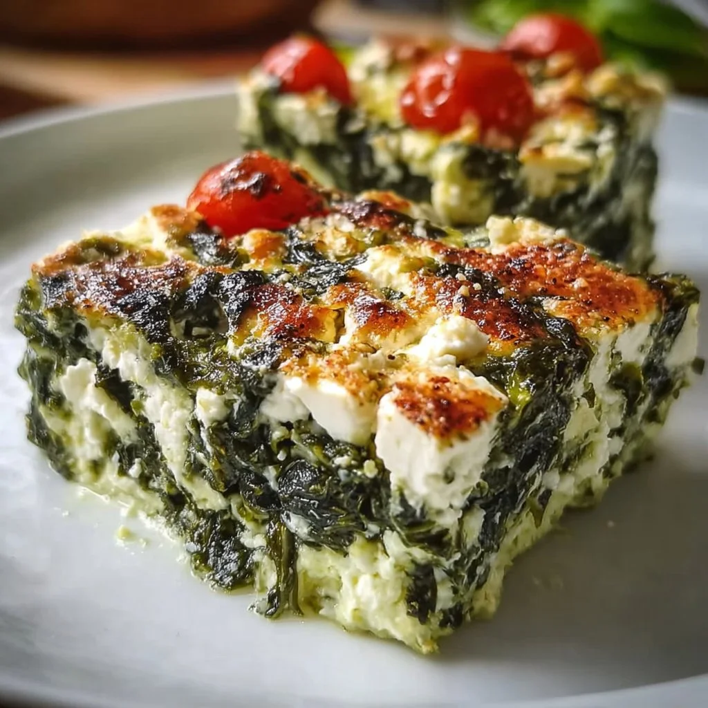 Cremiger einfacher Feta- Spinat-Auflauf