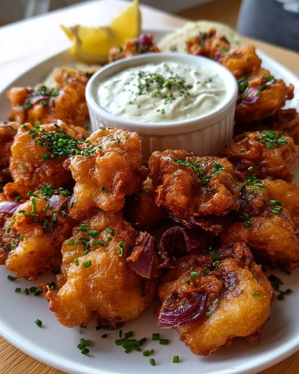 Gebratene Champignons mit Knoblauchdip