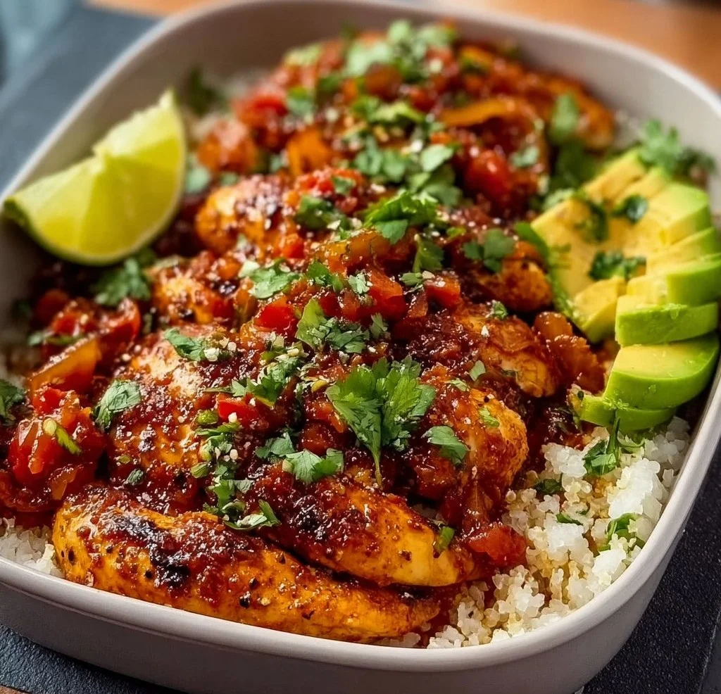 Hähnchen-Tinga-Bowls vom Blech Rezept