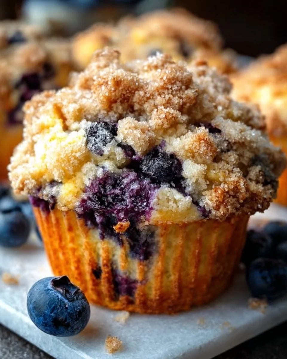 Heidelbeer-Muffins mit Streusel