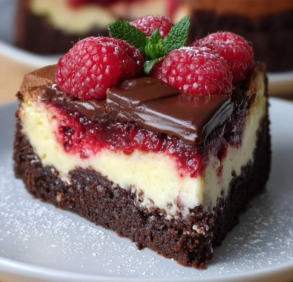 Himbeer Brownie Cheesecake Ein Genuss