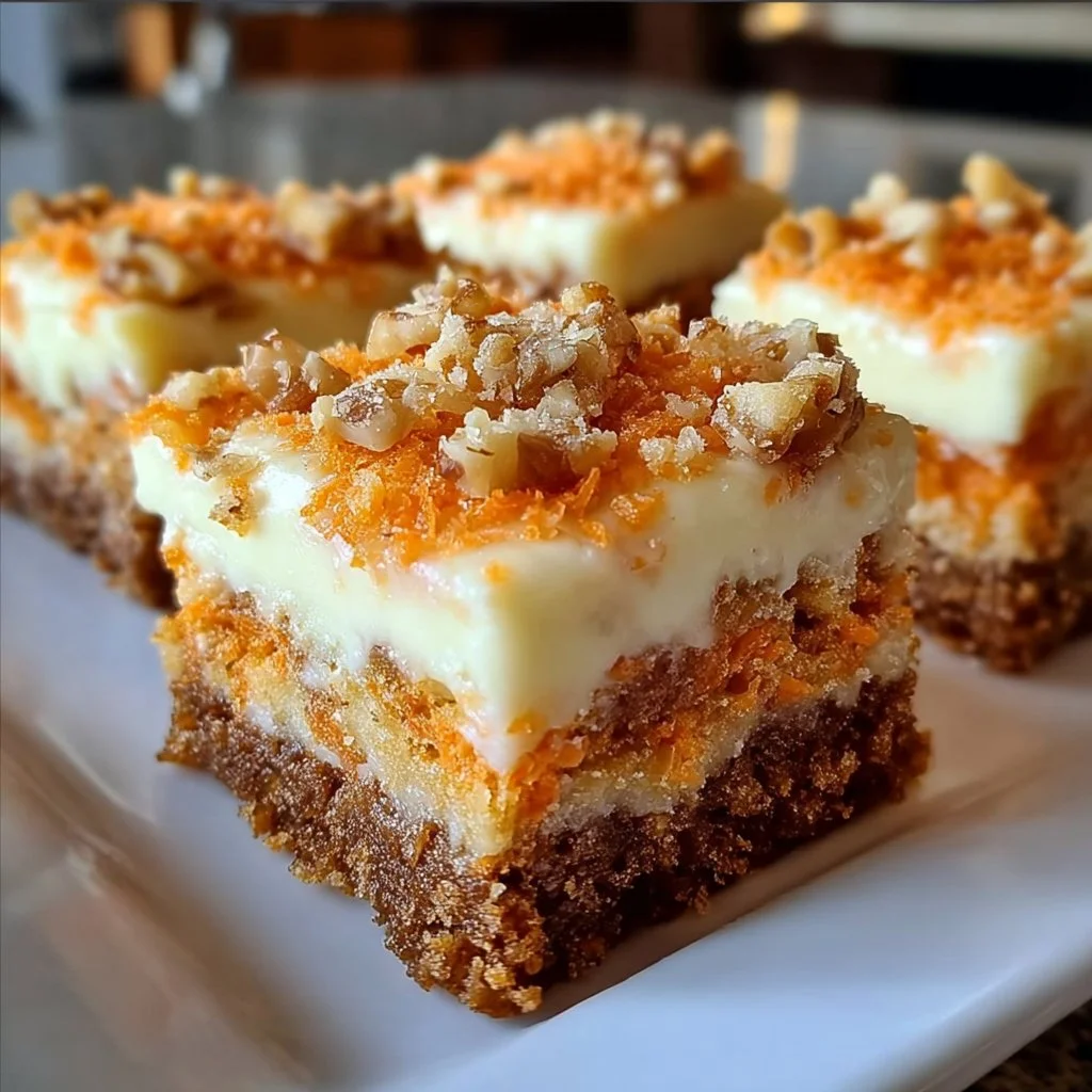 Karottenkuchen- Frischkäse-Riegel