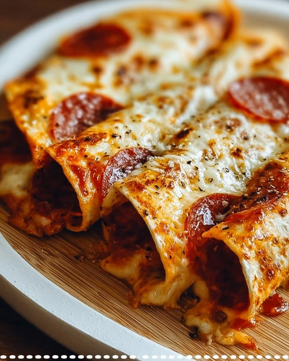 Käsegebackene Pizza-Wraps schnell und einfach