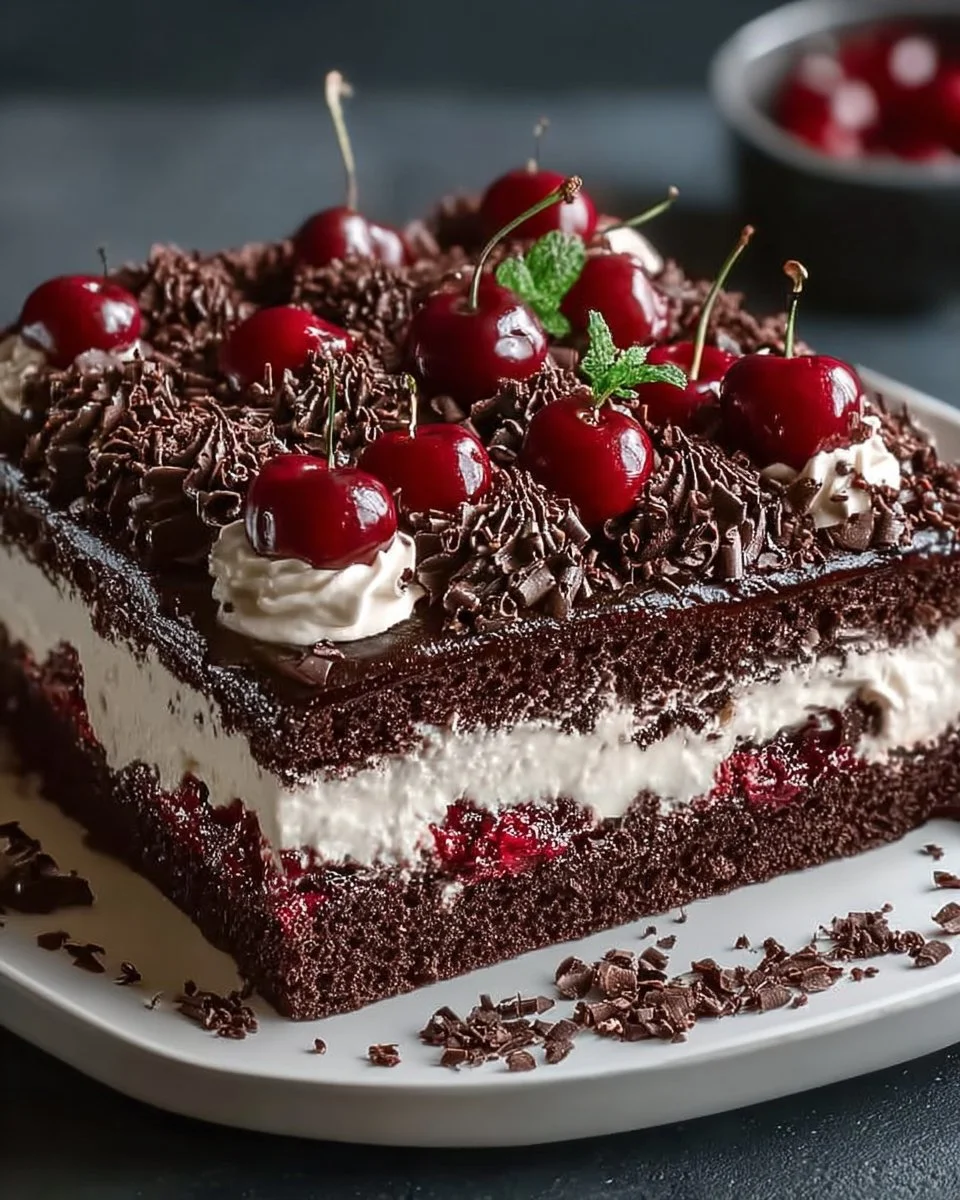 Köstliche Einfache Schwarzwälder Kirschtorte vom Blech für Feste