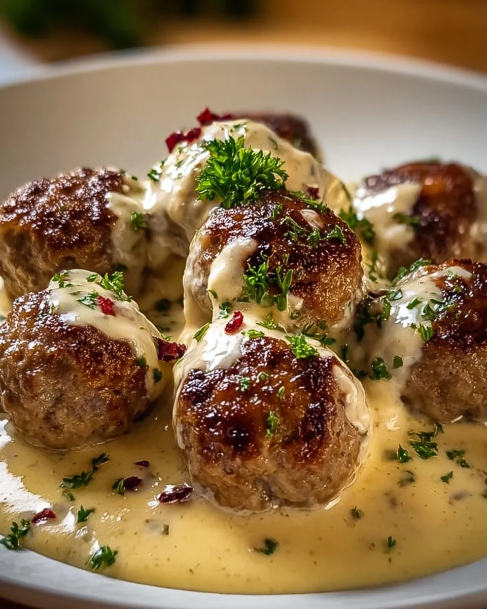 Köstliche Schwedische Köttbullar mit cremiger Rahmsauce genießen