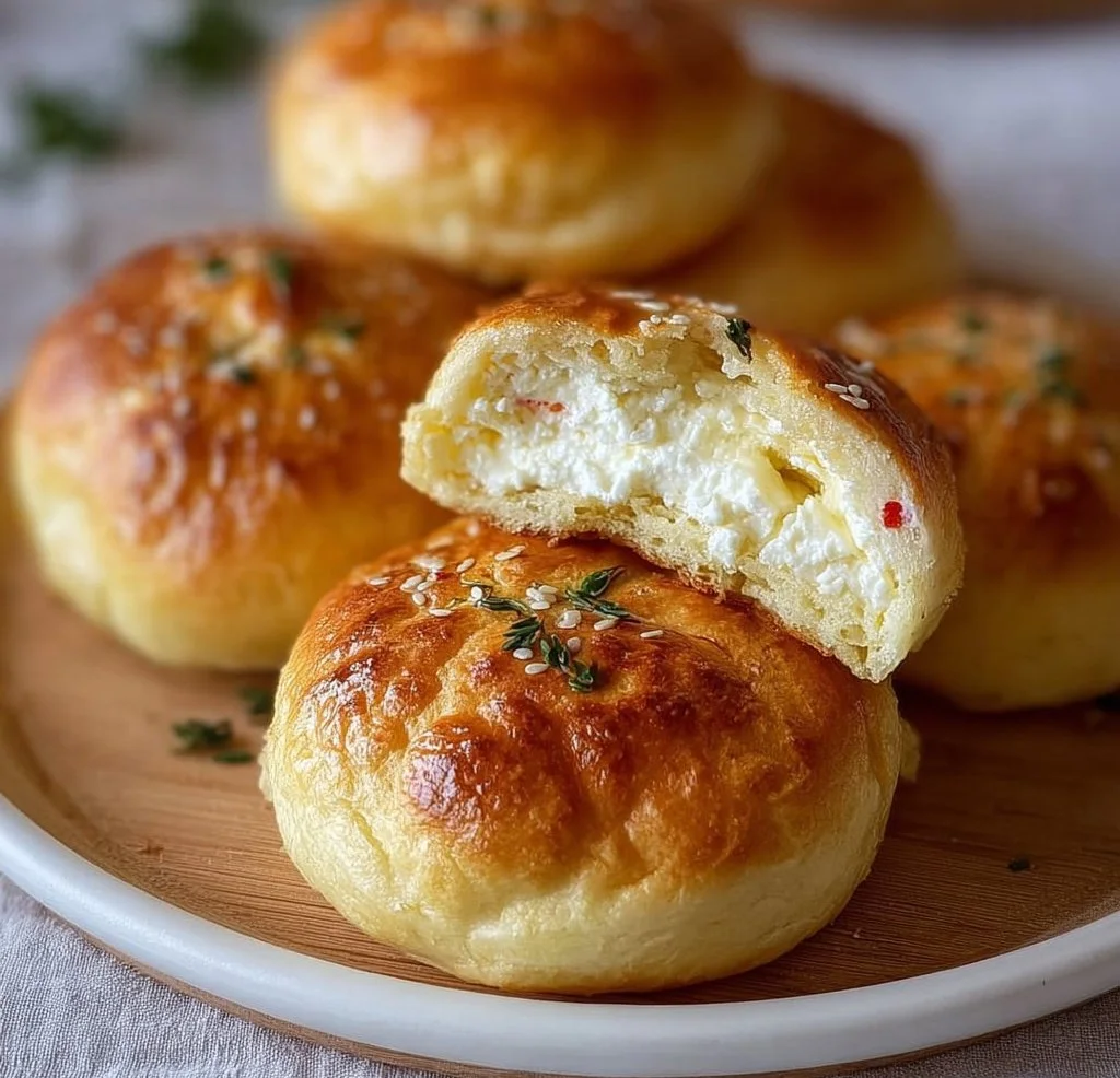 Low Carb Brötchen mit Hüttenkäse