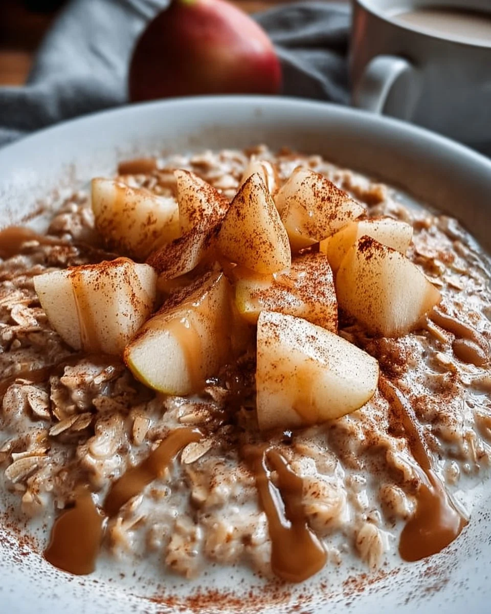 Overnight Oats mit Zimt und Birne