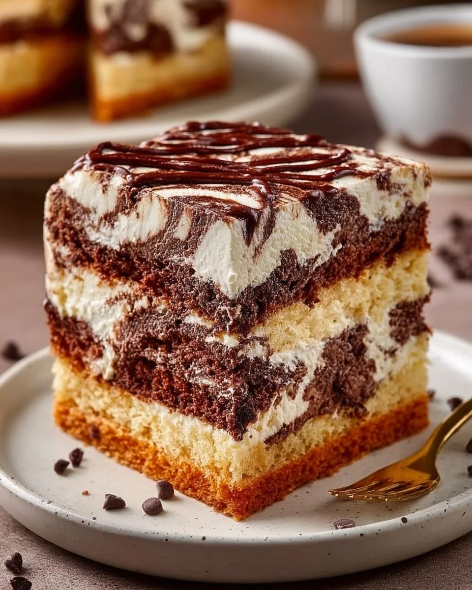 Saftiger Marmor-Schichtkuchen