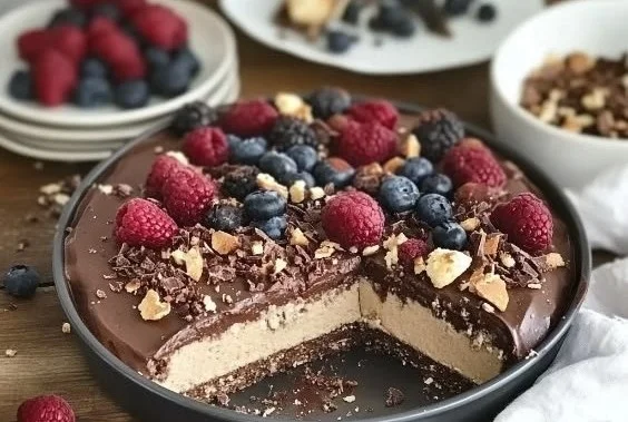 Schoko-Hüttenkäse- Mousse-Kuchen