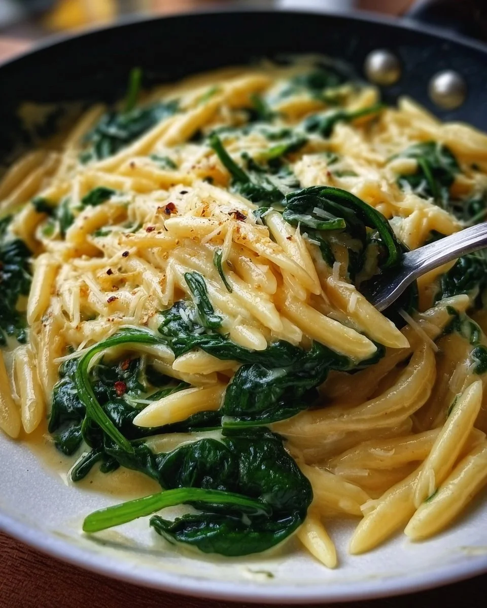 Schupfnudeln mit Blattspinat