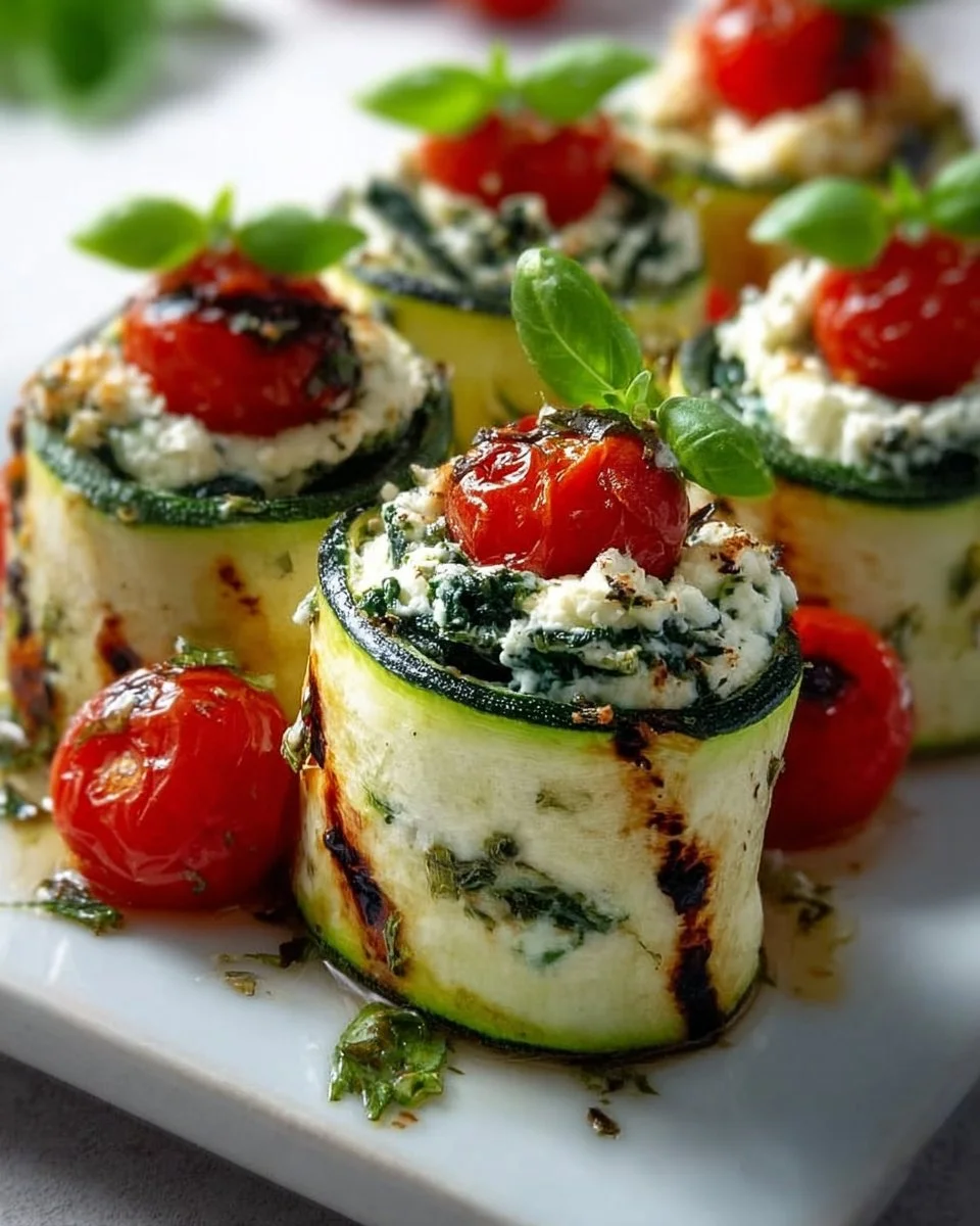 Zucchiniröllchen mit Ricotta Rezept