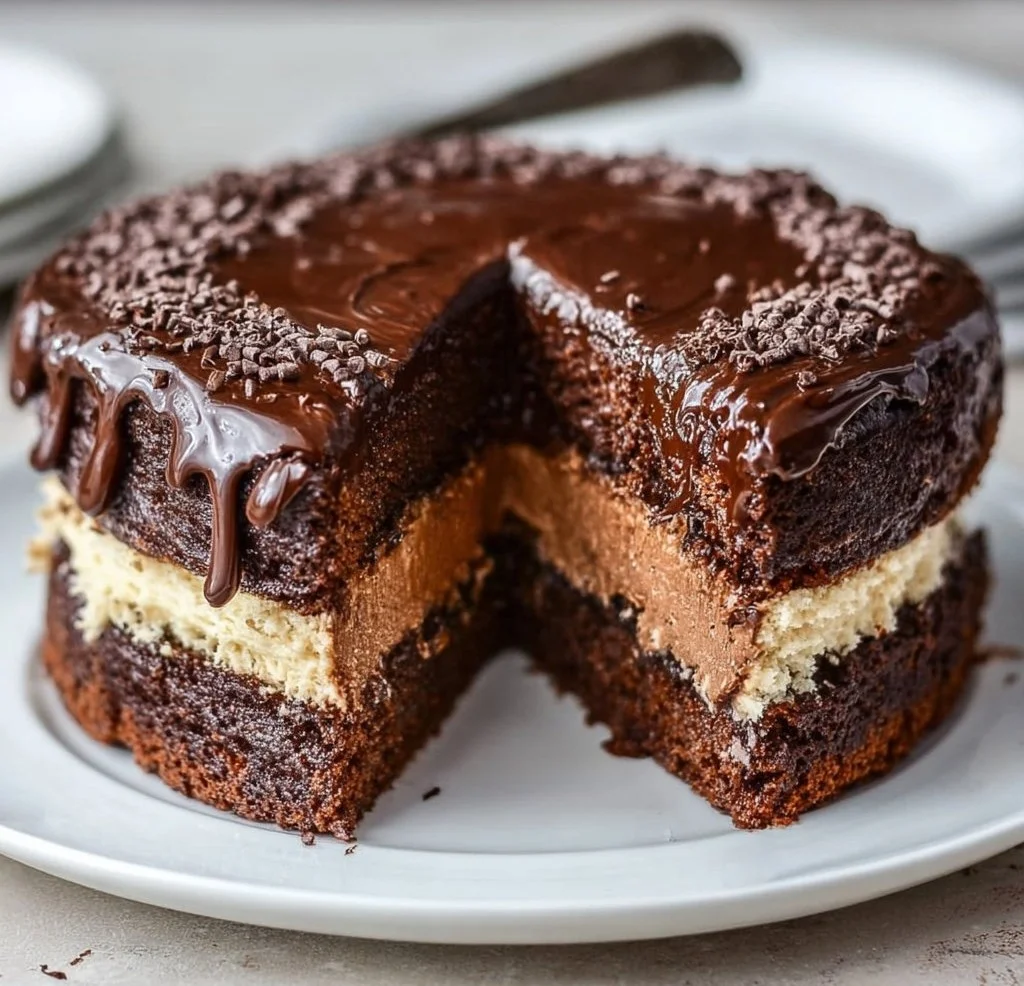 Zuckerarme Schokoladen- Sandwich-Torte