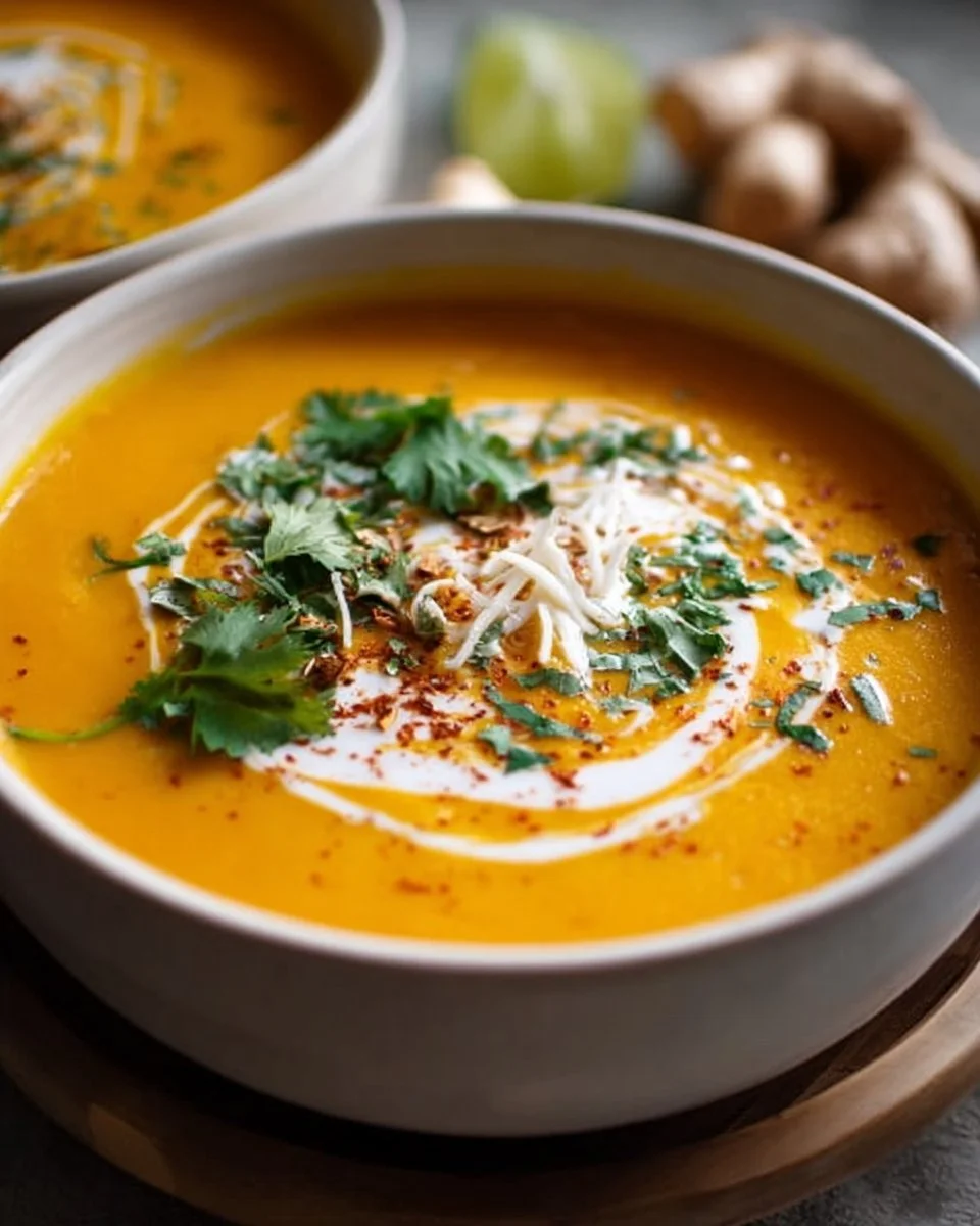 Blitzschnelle Hokkaido Kürbissuppe mit Kokos &amp; Ingwer