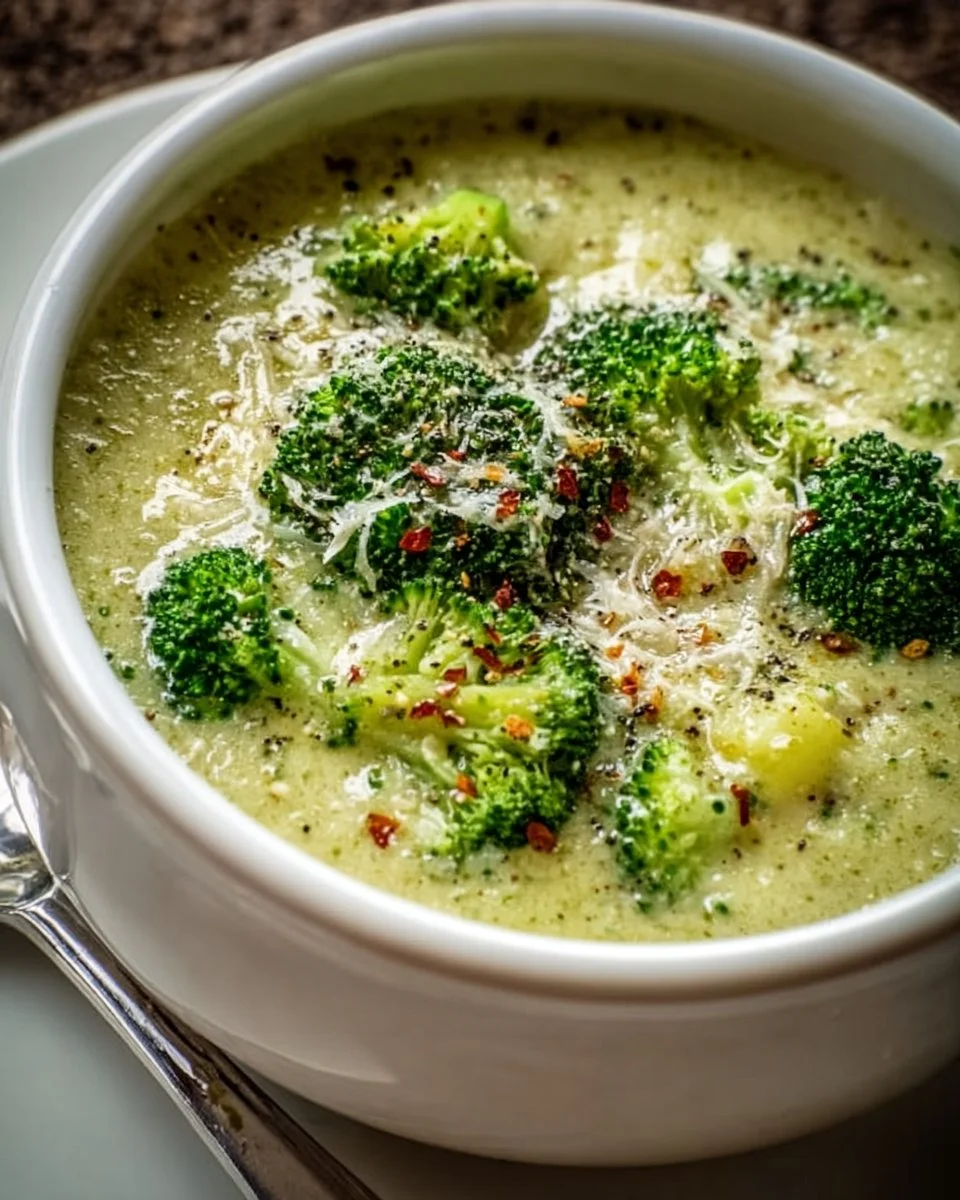 Cremige Brokkolisuppe nach italienischer Art