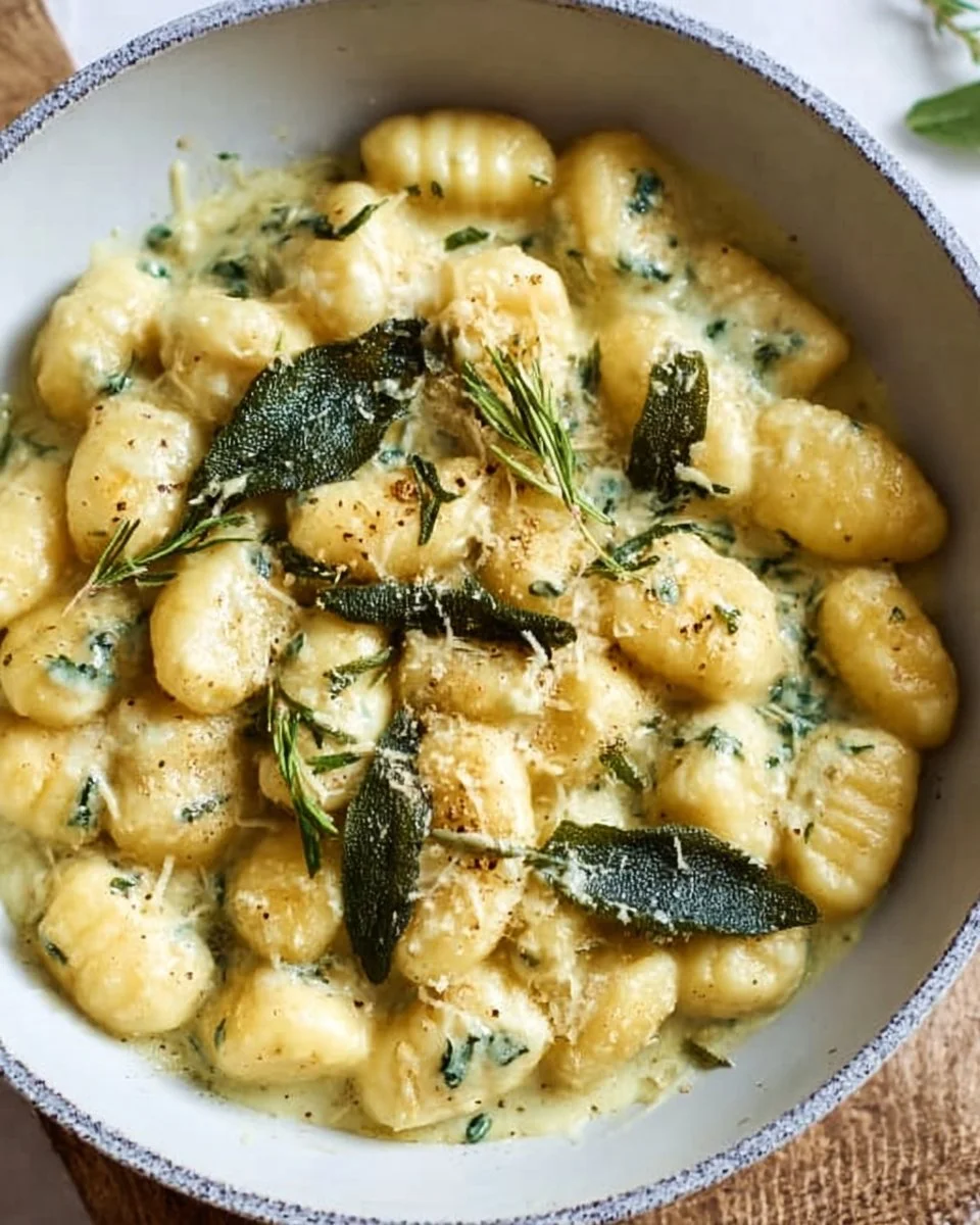 Cremige Gnocchi mit frischem Salbei