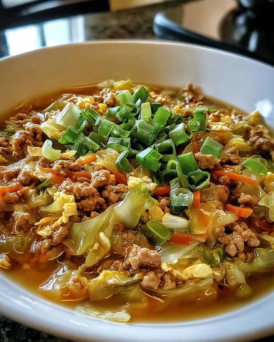 Ein-Topf Eierrollen-Suppe