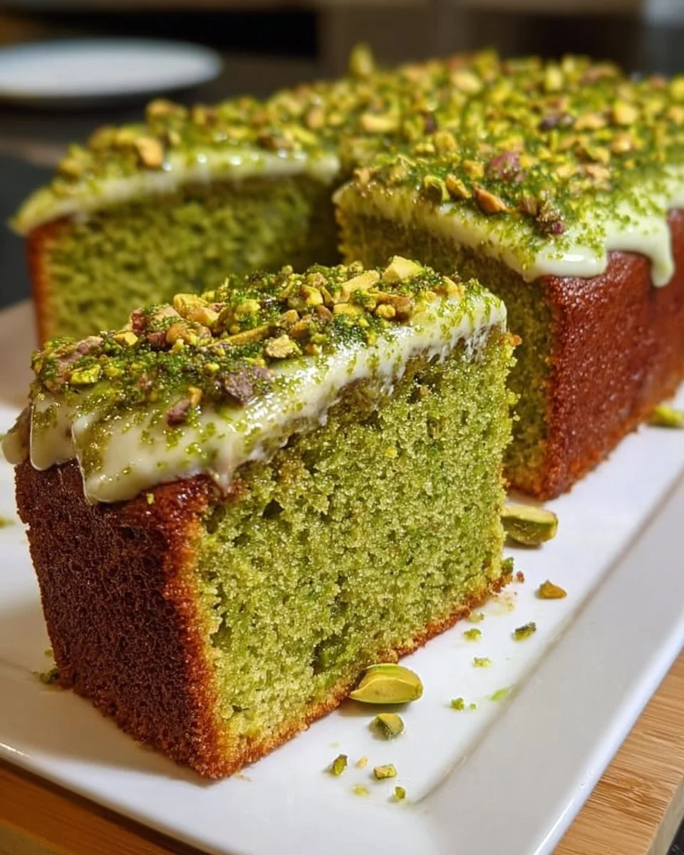 Glutenfreier Matcha-Pistazienkuchen