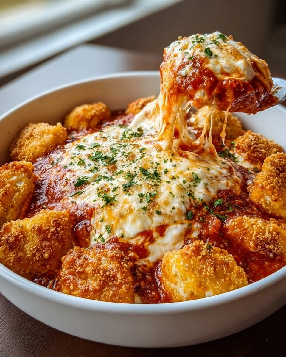 Hüttenkäse Hähnchen Parm Schüssel