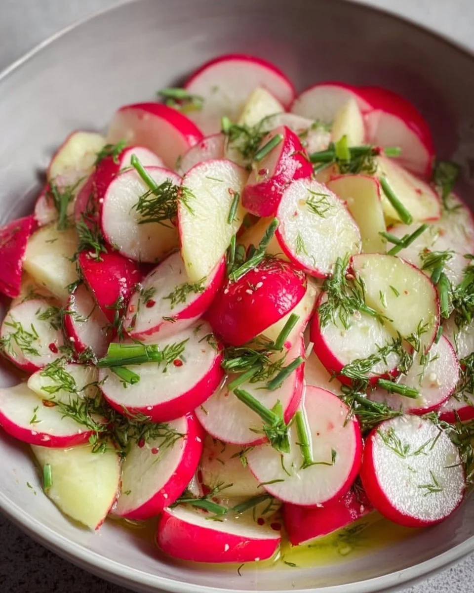 Radieschen Salat mit Apfel