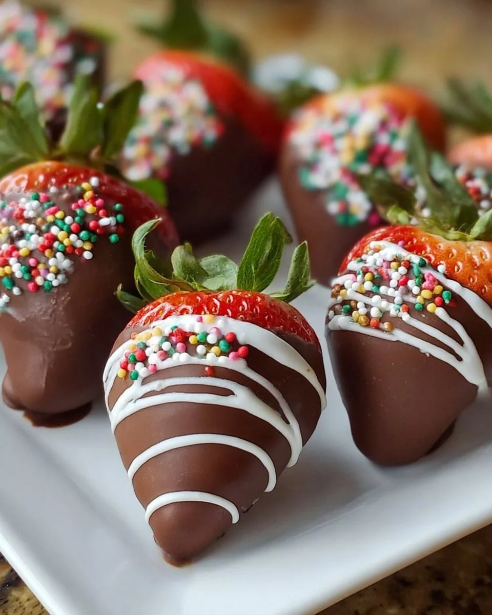 Schokoladenüberzogene Erdbeeren