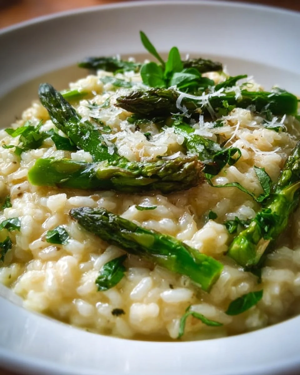 Spargel Risotto mit grünem Spargel