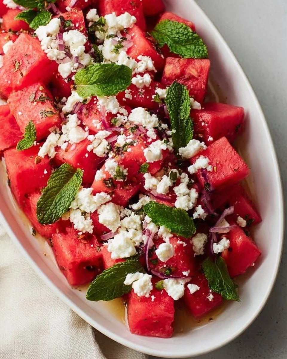 Wassermelone Feta Salat