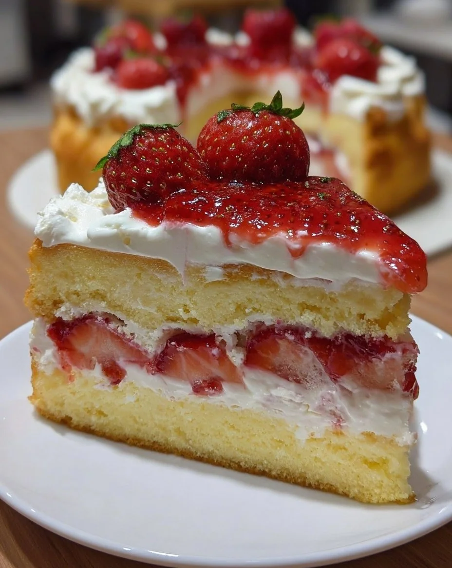 Cremiger Erdbeer-Schmandkuchen