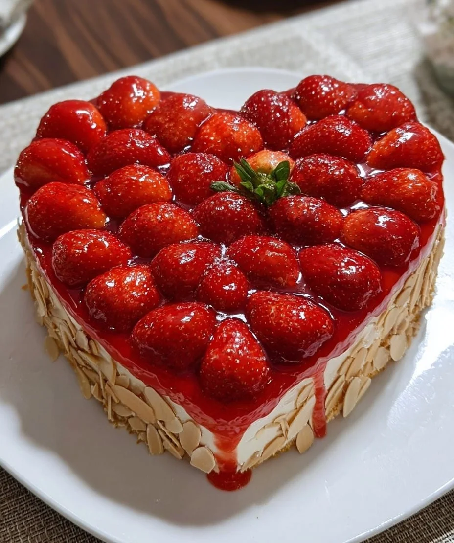 Erdbeer-Herztorte