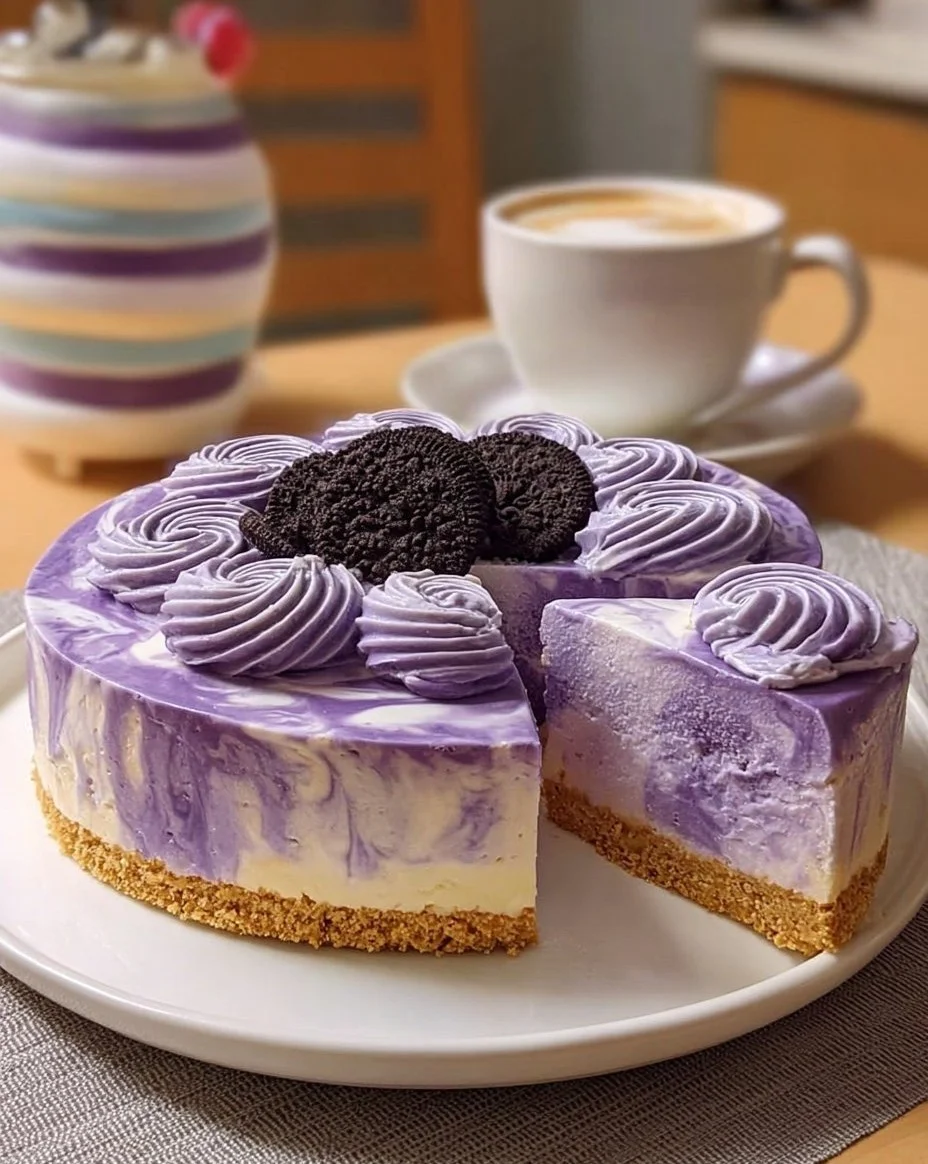 Lila Käsekuchen