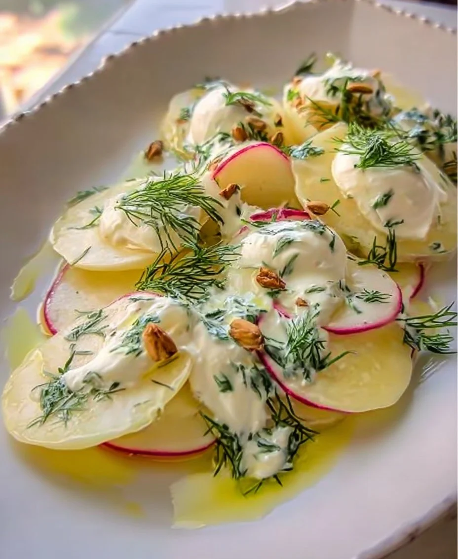 Mairübchen mit Apfel-Salat