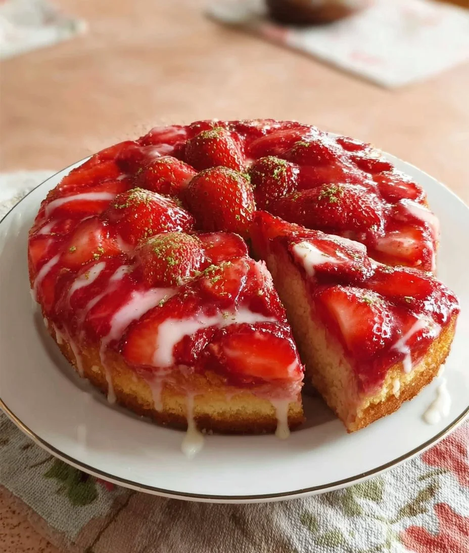 Rhabarber Erdbeer Kuchen
