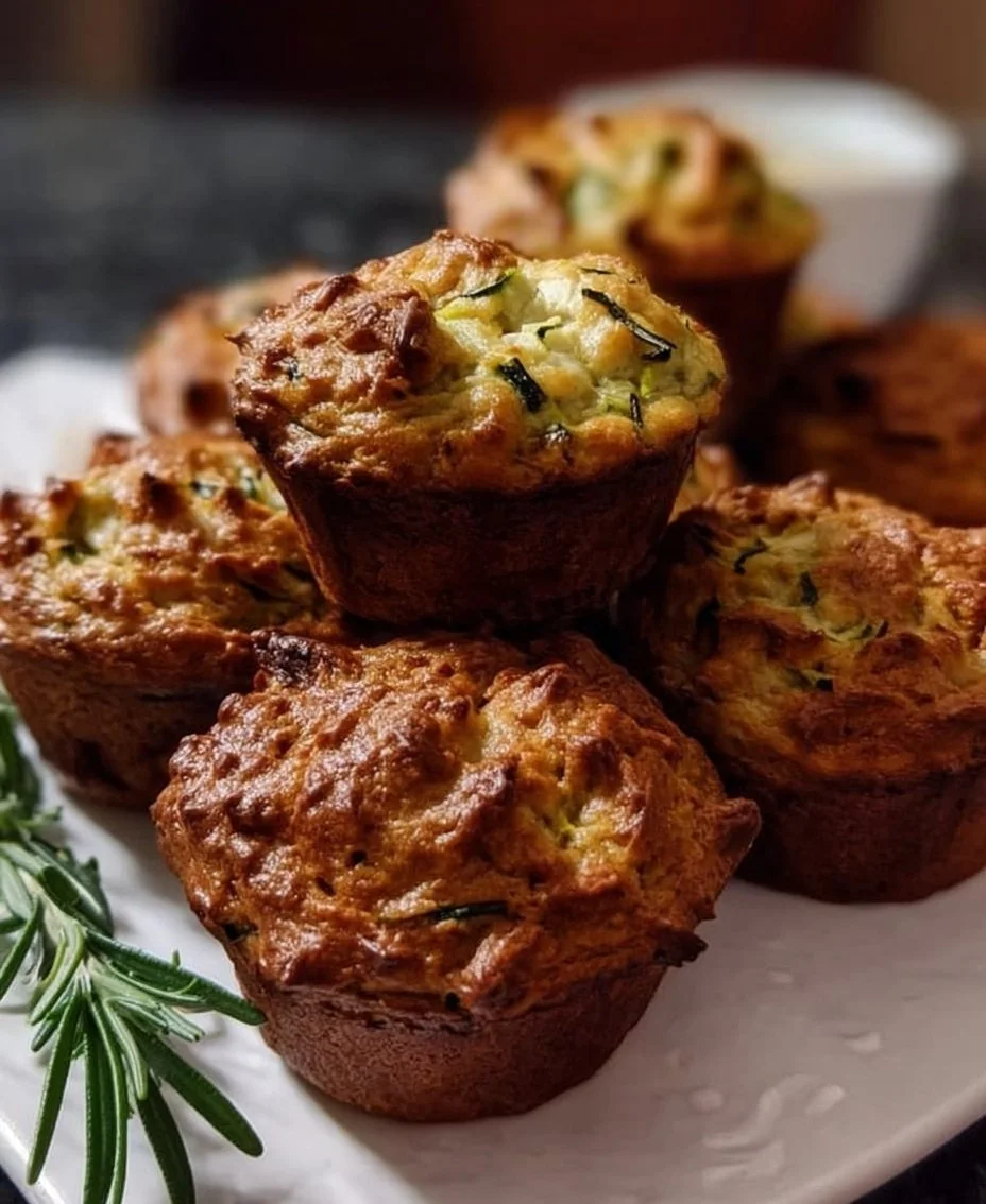 Rosmarin Zucchini Muffins