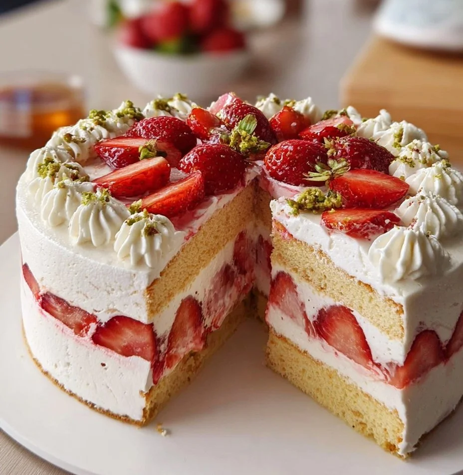 Vegane Erdbeertorte