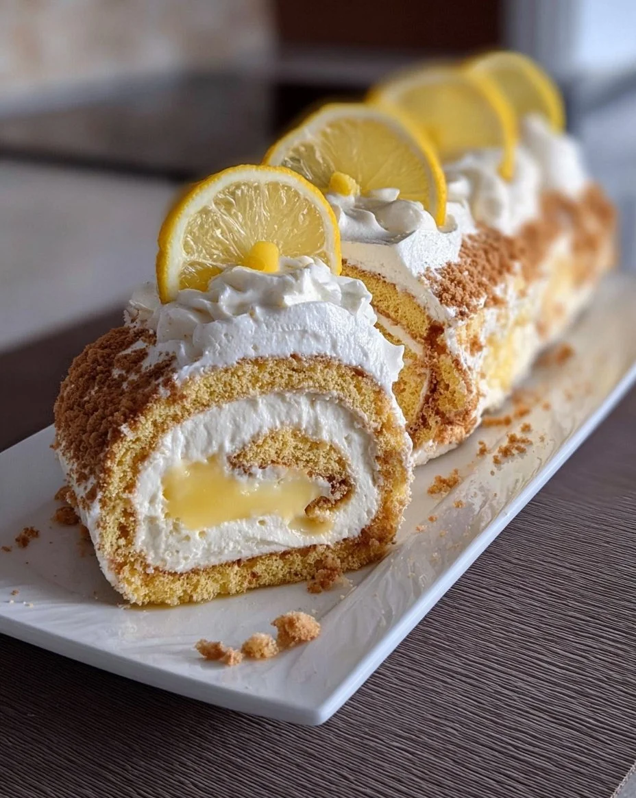 Zitronen- Tiramisu-Rolle