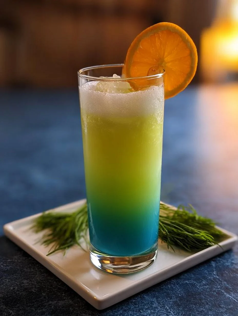 Erfrischender Baltischer Cocktail mit regionalen Aromen serviert in einem eleganten Glas