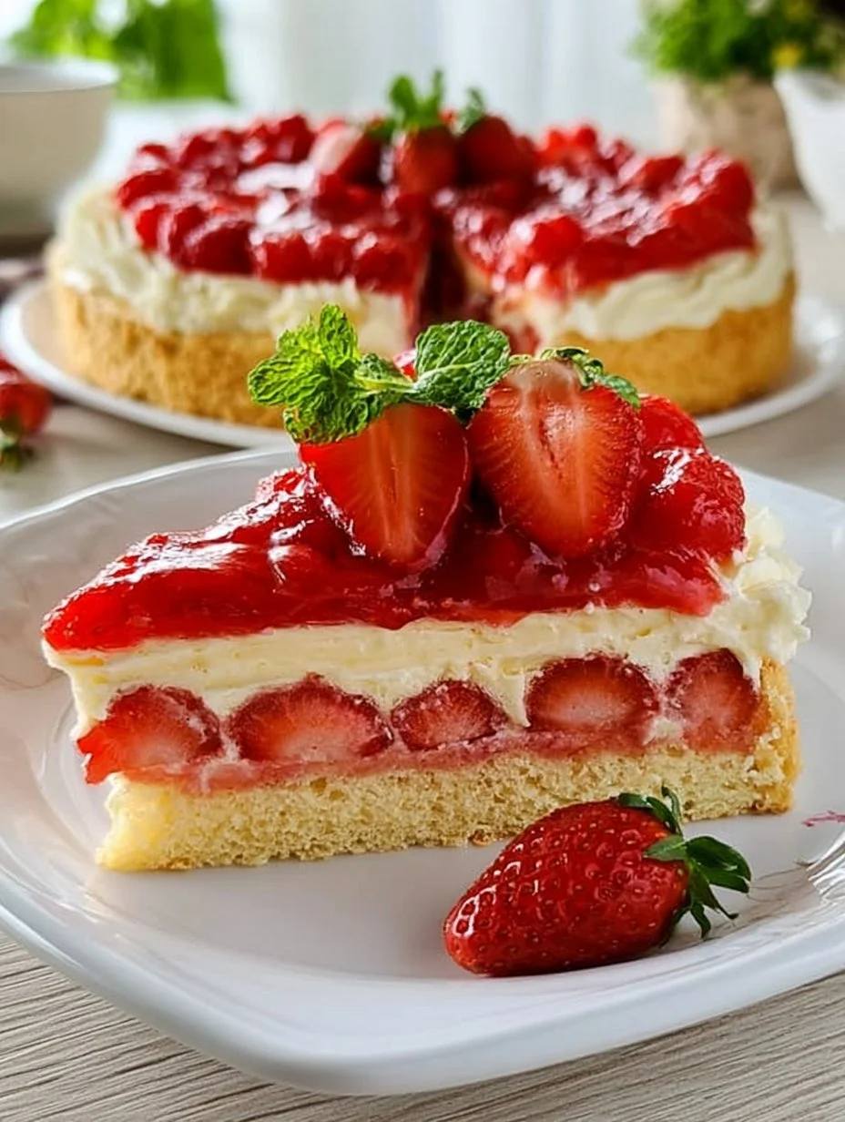 Biskuit Erdbeerkuchen