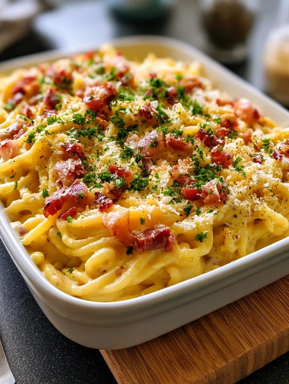 Carbonara-Pasta-Auflauf