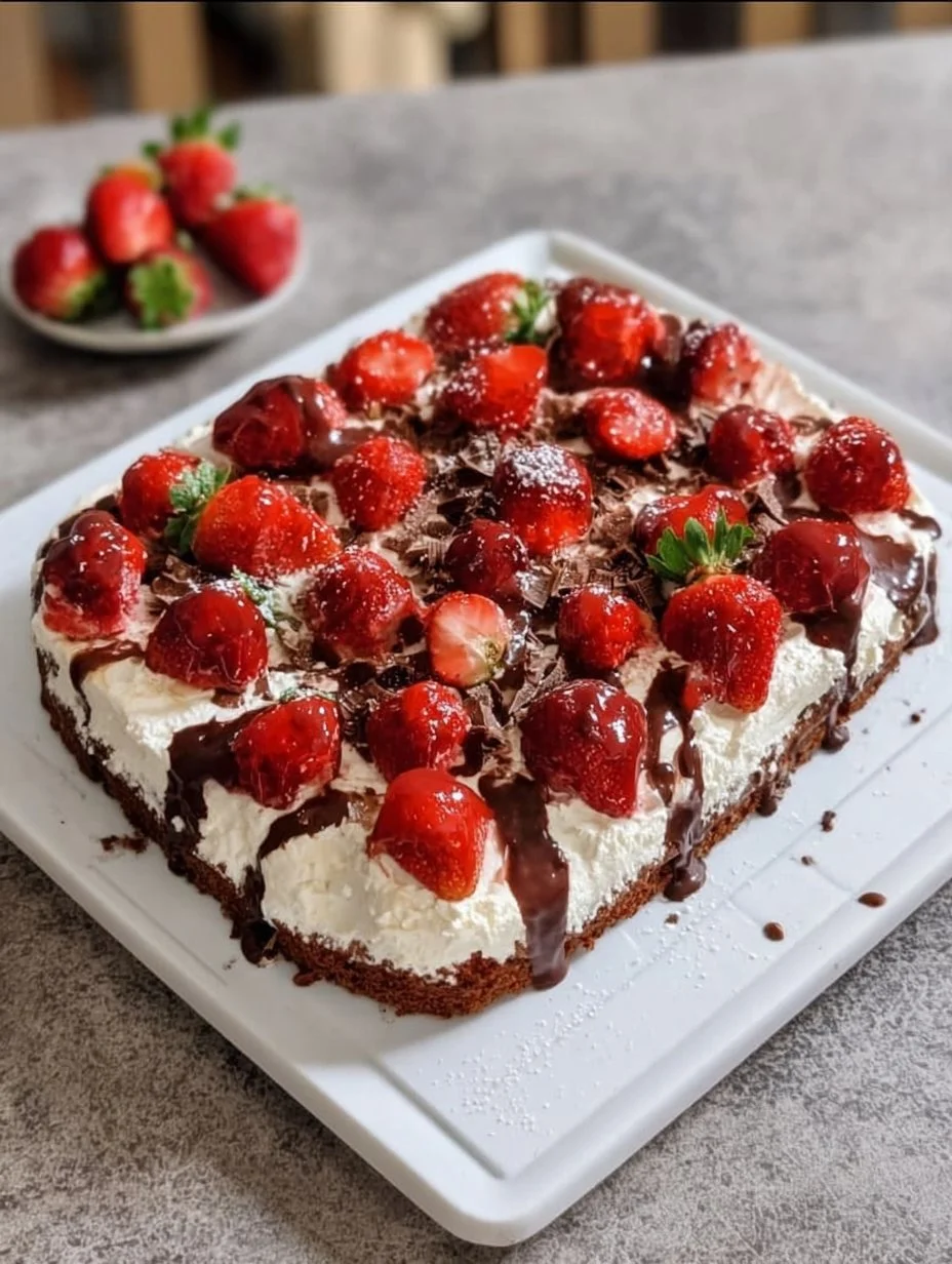 Erdbeerkuchen mit Schokokuss-Creme