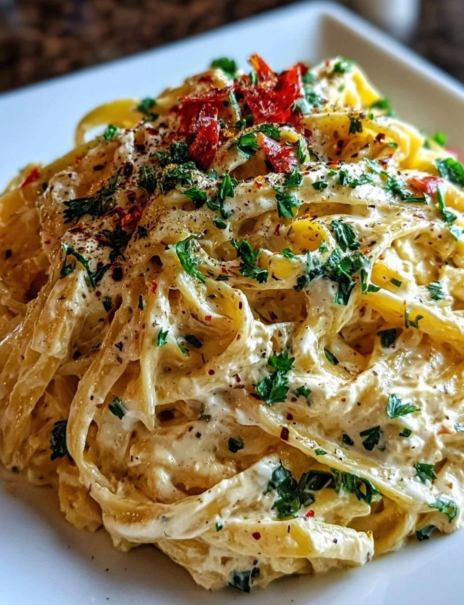 Gesunde Hochprotein Alfredo-Sauce