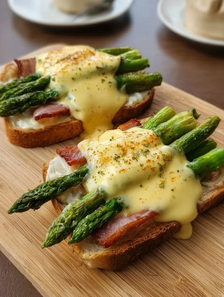 Grüner Spargeltoast