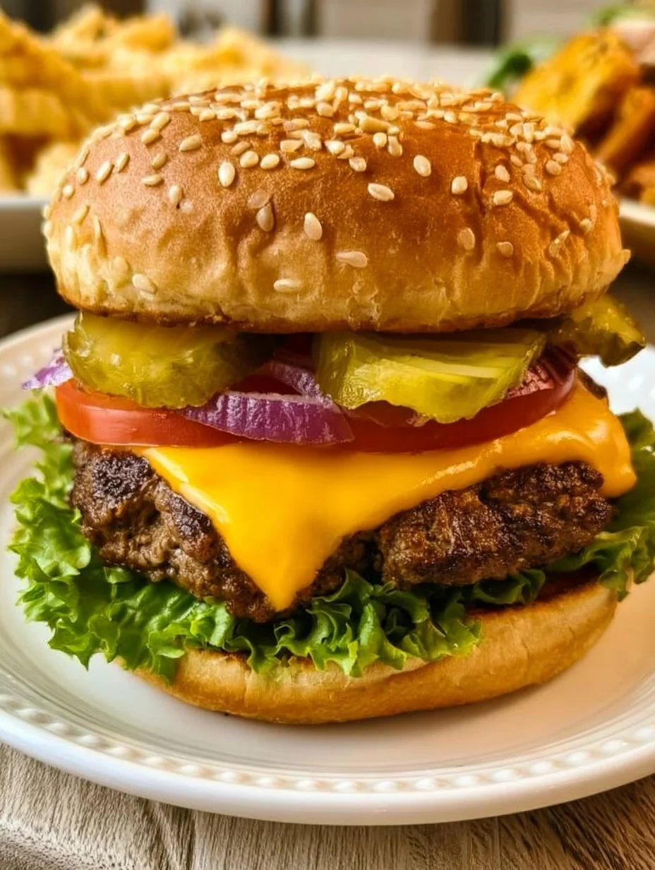 Klassischer Cheeseburger