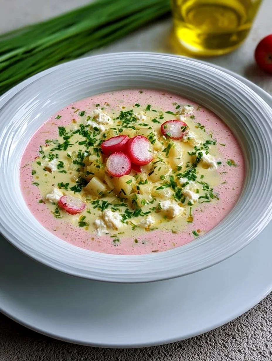 Radieschensuppe mit Ziegenfrischkäse