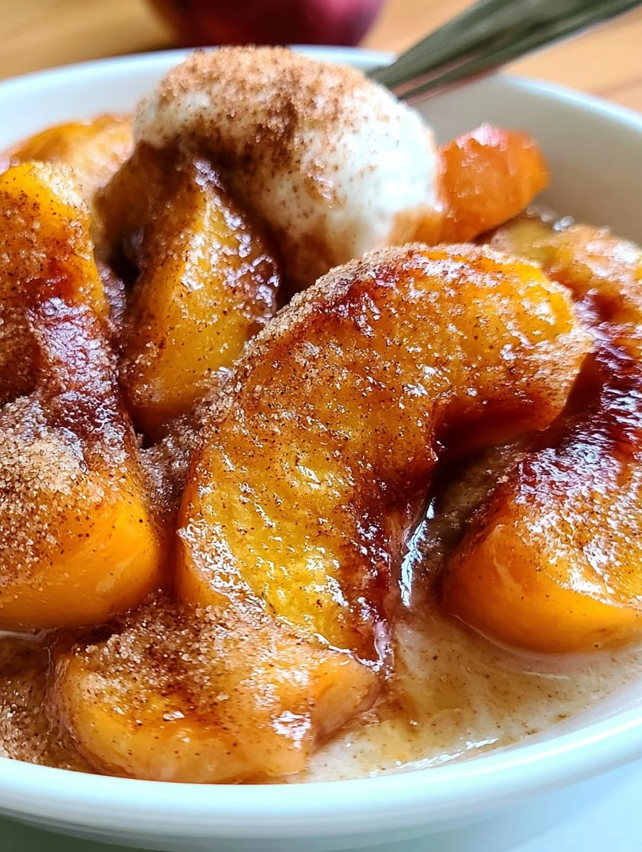 Cinnamon-Sugar- Baked Peaches