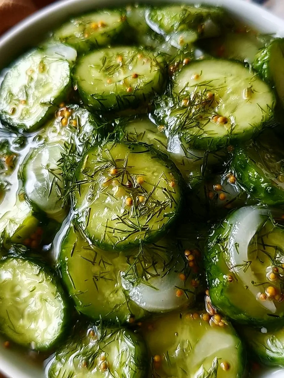 Eingelegter Gurkensalat