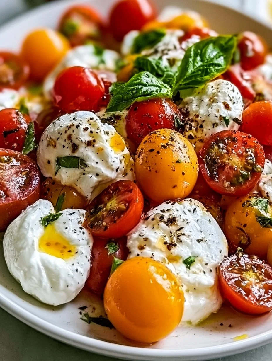 Frischer Tomatensalat mit Burrata