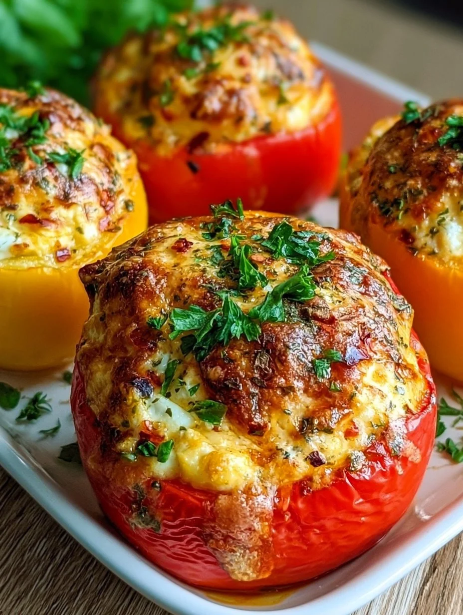 Gefüllte Paprika aus der Heißluftfritteuse