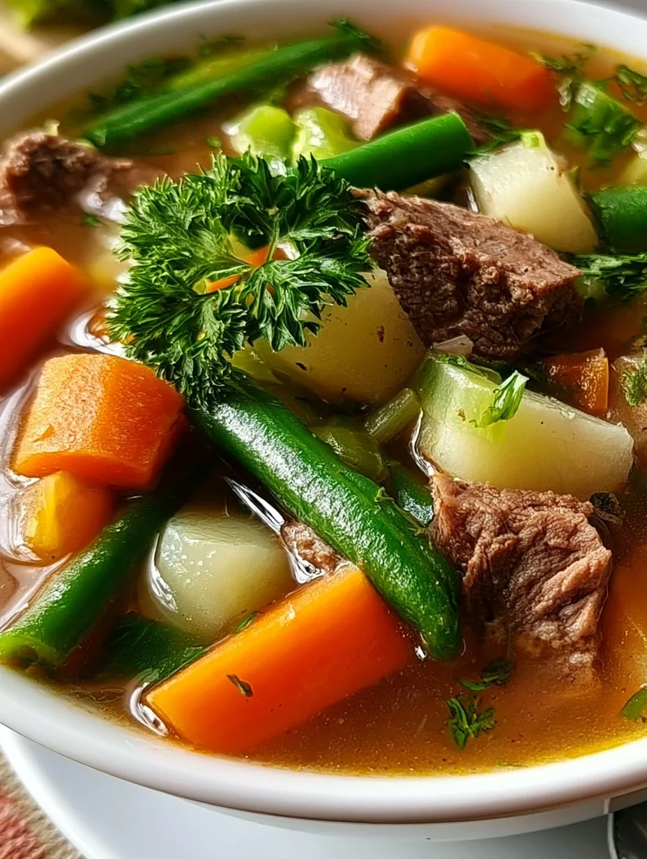 Gemüsesuppe mit Suppenfleisch