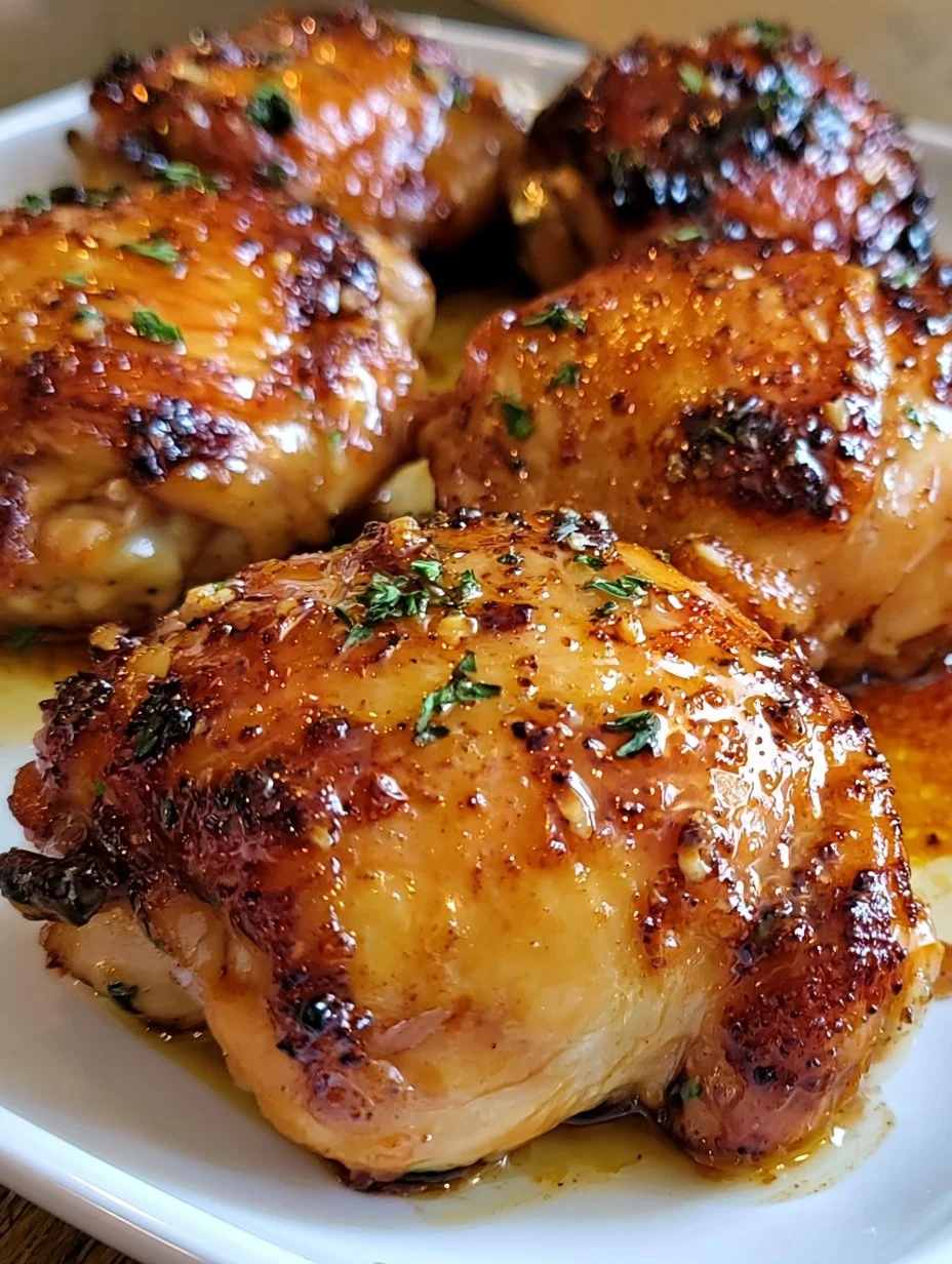 Knoblauch-Brauner-Zucker- Gebackene Hähnchenschenkel