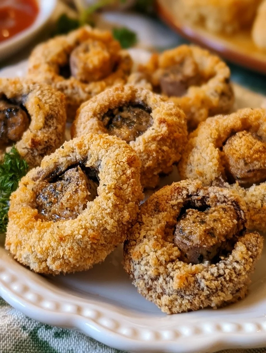 Panierte Champignons aus der Heißluftfritteuse
